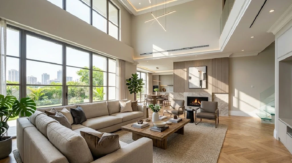Beautiful modern luxury living room